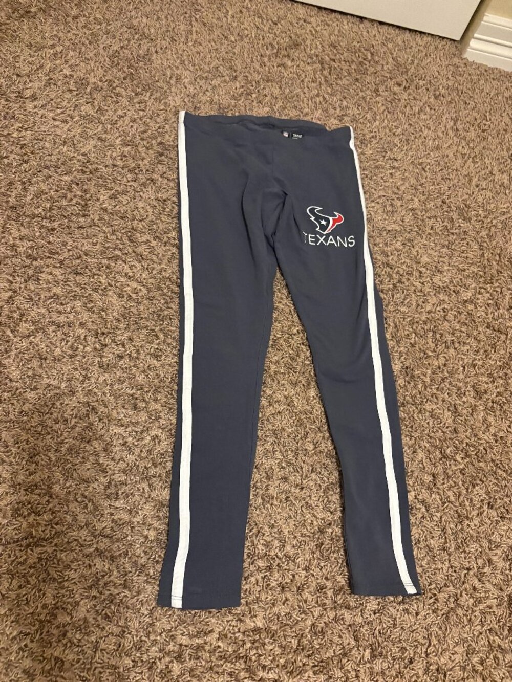 Houston Texans Sleepwear Leggings Women's Small Blue Cotton Blend NFL Elastic